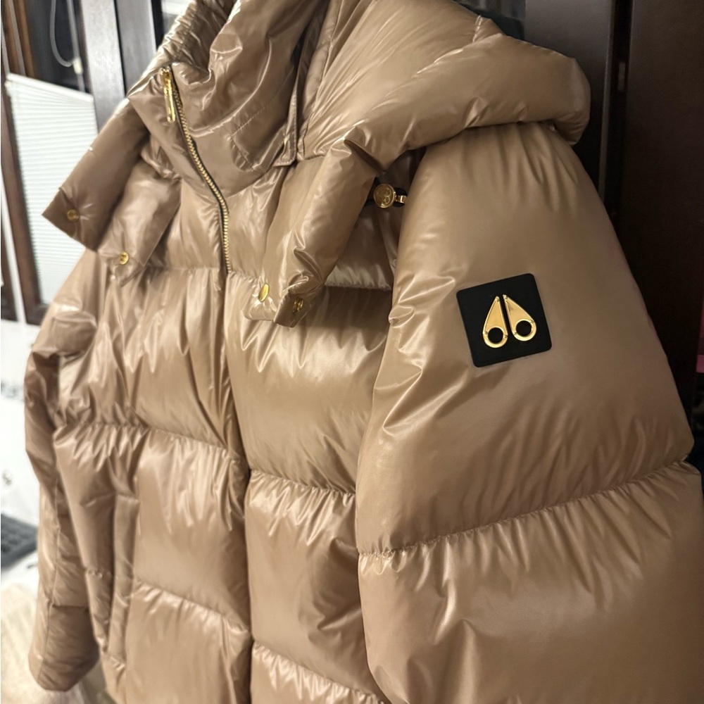 Moose Knuckles Light Brown Puffer Jacket - Picture 2 of 4